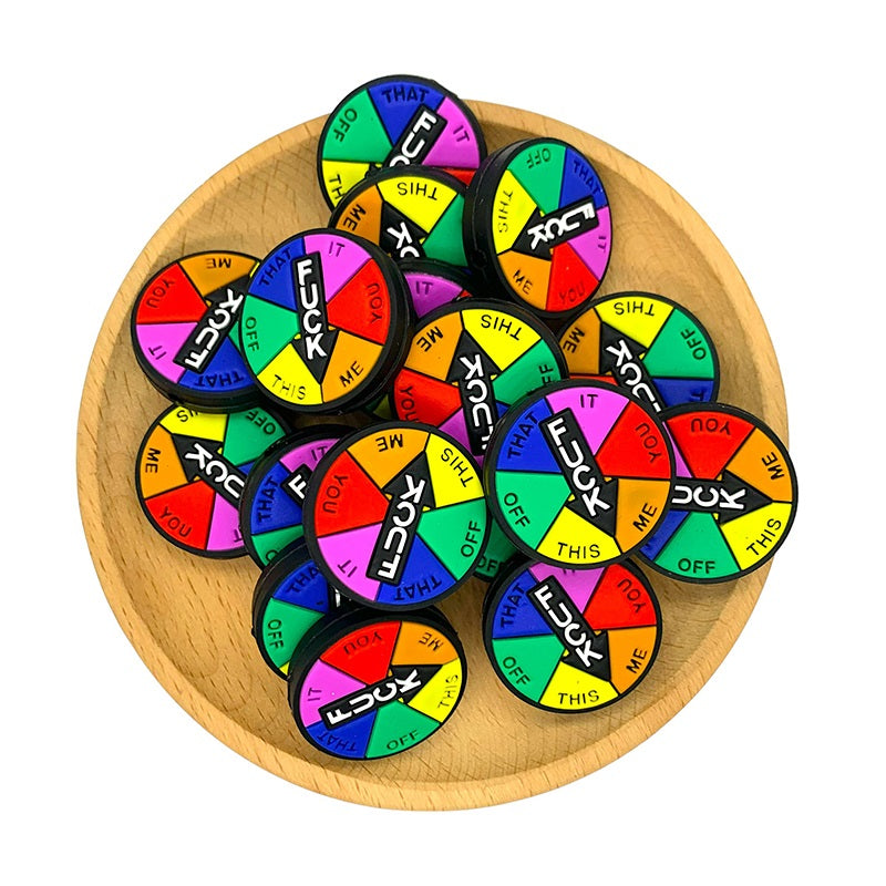 20pcs Silicone Focal Beads Wheel Enamel Colorful Sections 2