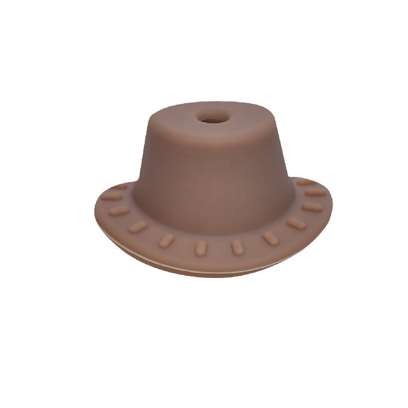 50pcs Silicone Focal Beads Cowboy Hat With Hole Center 5
