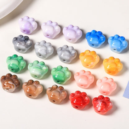 10pcs 18mm Cat Claw Acrylic Beads DIY Bracelet Making 4