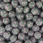 50pcs 15mm Black White Plaid Silicone Beads Bow Print