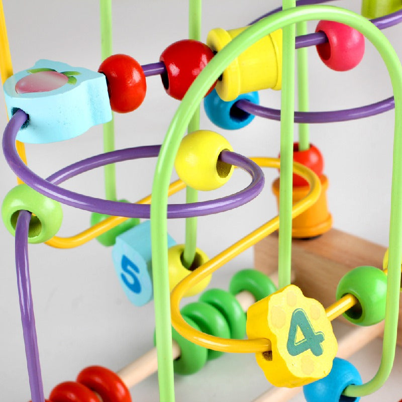 Wooden Fruit Themed Bead Maze Educational Toy for Toddlers 2