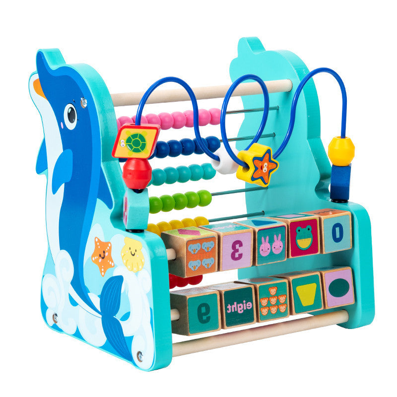 Wooden Bead Maze Educational Bead Calculation Rack Toy