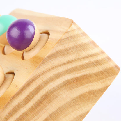 Wooden Montessori Toys Cylinder Socket Sorting Toy for Toddlers 3
