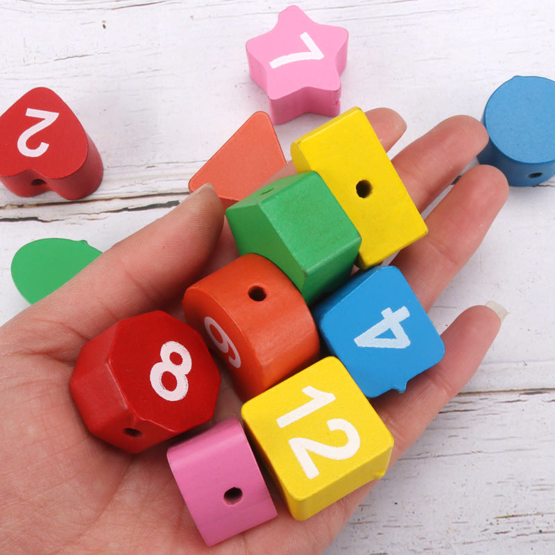 Wooden Penguin Digital Clock Early Education Building Blocks Toy 4