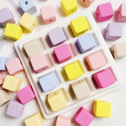 10pcs 16mm Cube Acrylic Beads DIY Bracelet Making 4