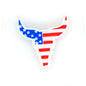 20pcs Silicone Focal Beads Independent Day US Flag Hearts Design 8