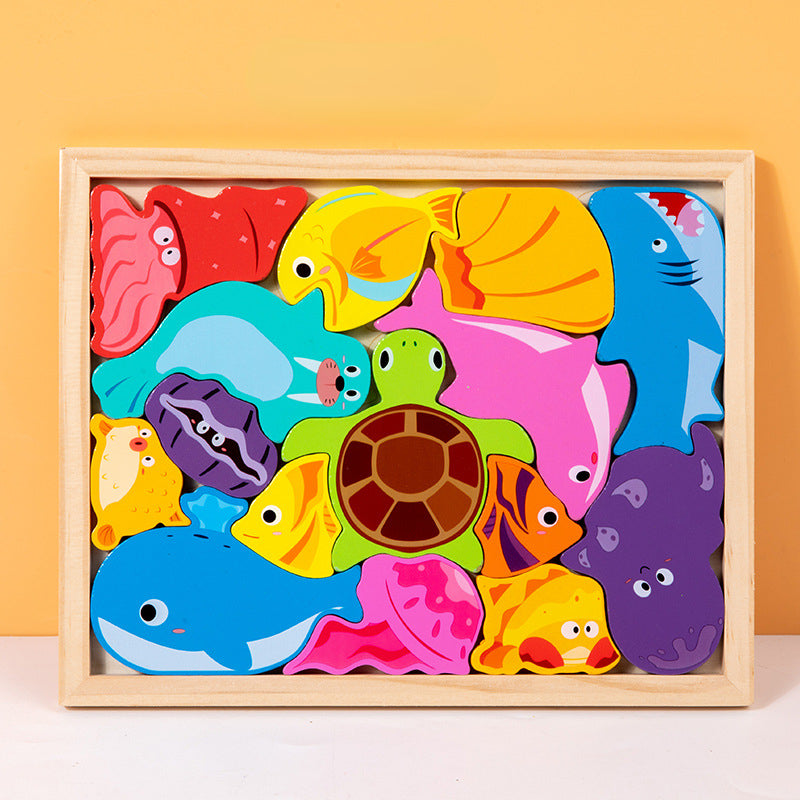 Wooden 3D Puzzle Creative Animal and Vehicle Toys for Kids 9