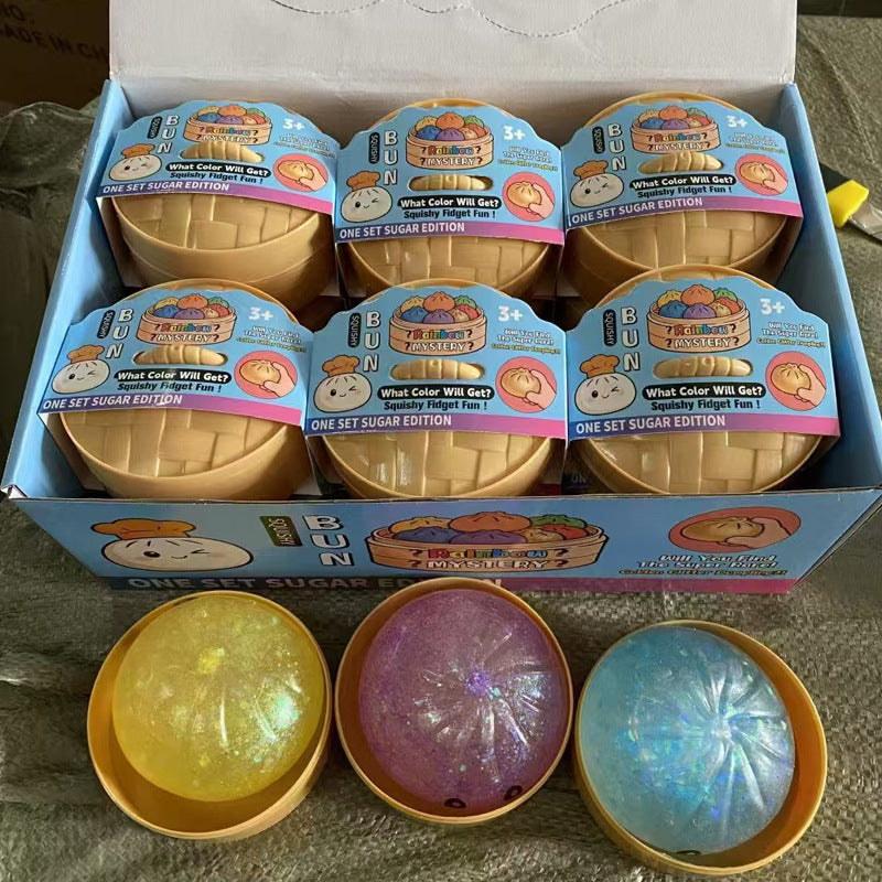 TPR Squishy Steamed Stuffed Bun Sensory Toy  3