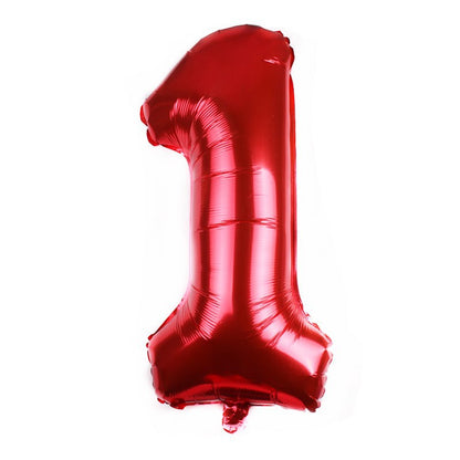 Medium Number Foil Balloons 32 Inch Aluminum 5pcs 7