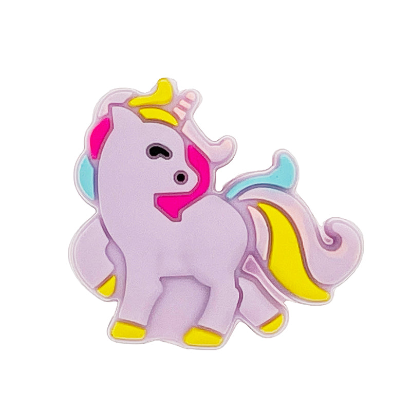 20pcs Silicone Focal Beads Unicorn Side Profile Pose 3