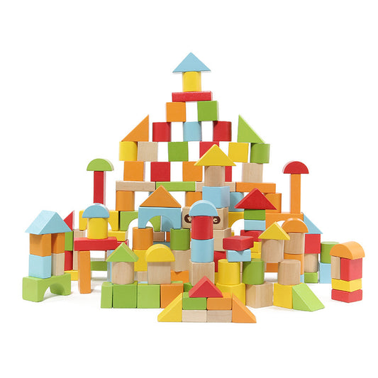 Wooden Building Blocks Large Particle Educational Toy