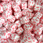 50pcs 13.5mm Printed Square Silicone Beads Variety Designs 16