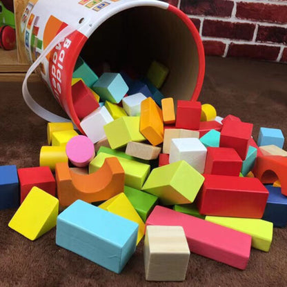 Wooden Building Blocks Large Particle Educational Toy 2