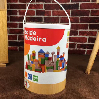 Wooden Building Blocks Large Particle Educational Toy 3