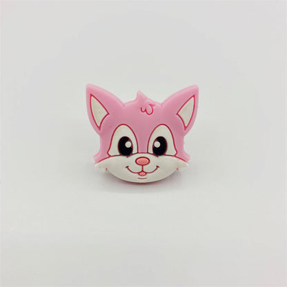 20pcs Silicone Focal Beads Cartoon Fox Face Variety Colors 5