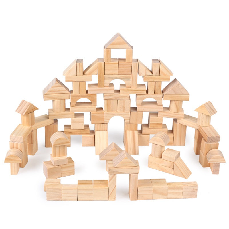 Wooden Building Blocks Educational Heap Tower Toy 3