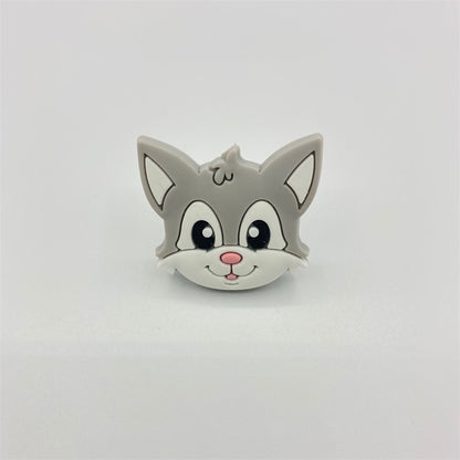 20pcs Silicone Focal Beads Cartoon Fox Face Variety Colors 9