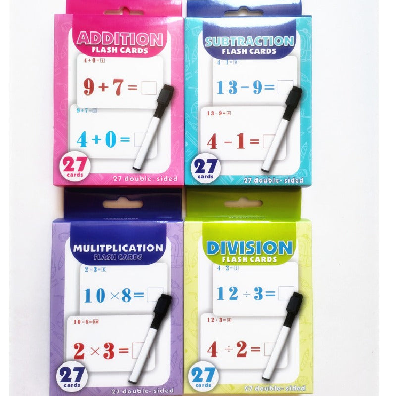 Educational Arithmetic Flash Cards Early Learning Paper Cards