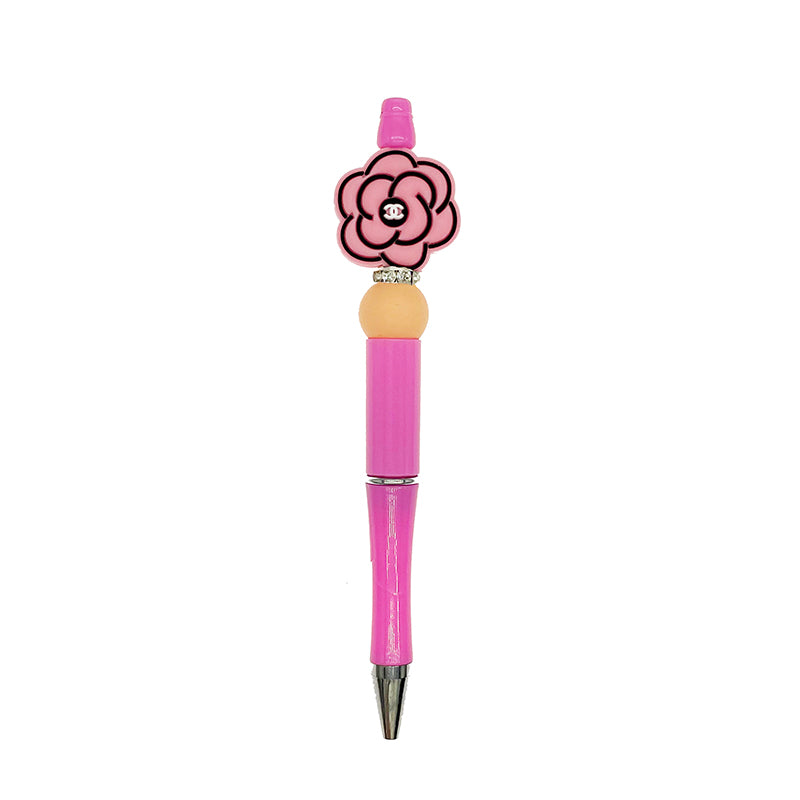 20pcs Silicone Focal Beads Peony Flower with Logo Center 3