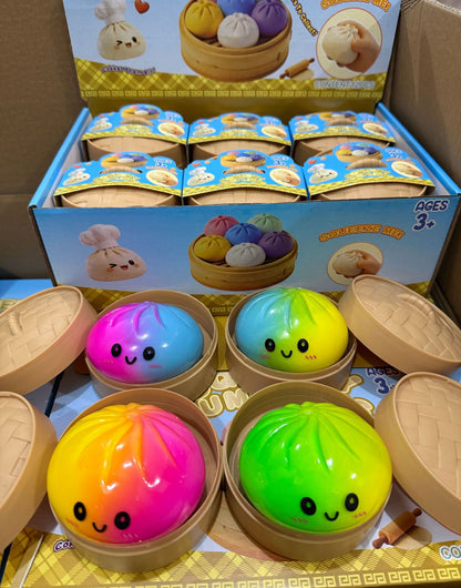 TPR Smiling Dumpling Squishy Squeeze Toy Sensory Stress Relief 17