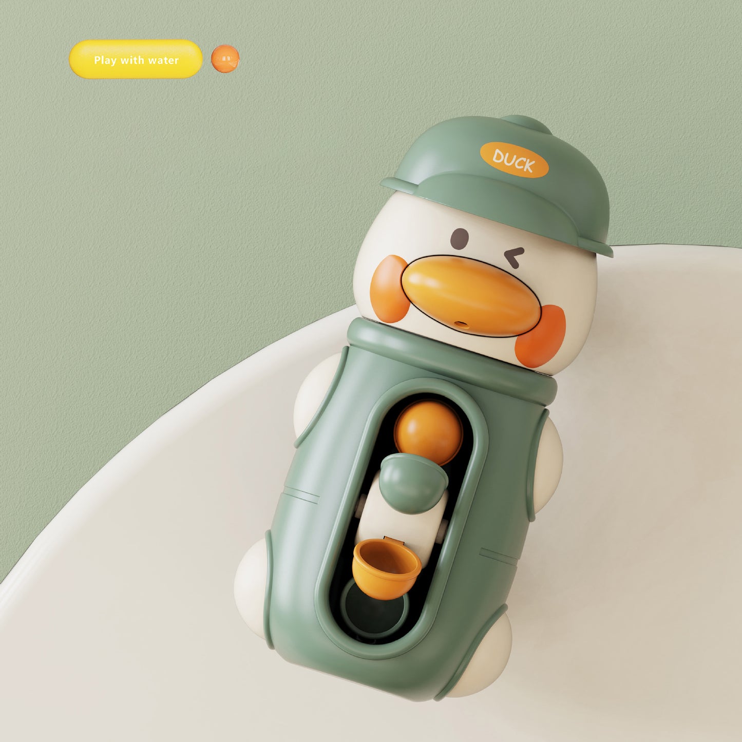 Duck Waterwheel Bath Toy for Toddlers 2