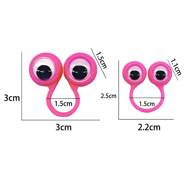 Plastic Googly Eye Finger Toy Fun Party Accessory for Kids 2
