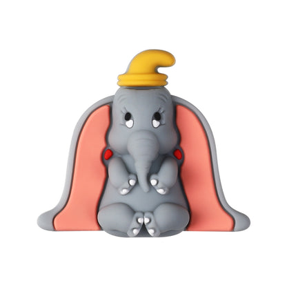 20Pcs Silicone 3D Focal Beads Round Ear Mouse Character Yellow Bear Round Tummy Large Gray Elephant Big Ears 11