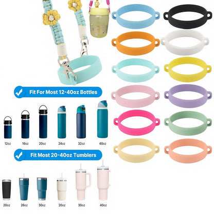 10Pcs Silicone Tumbler Chain Holder