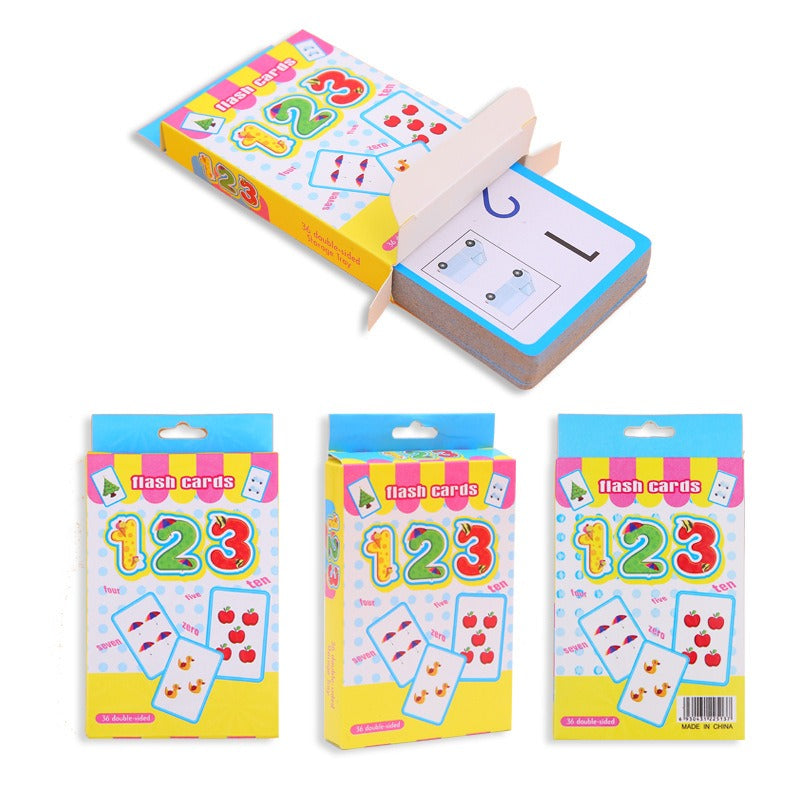 Educational Paper Flash Cards Early Learning Number and Letter Toy
