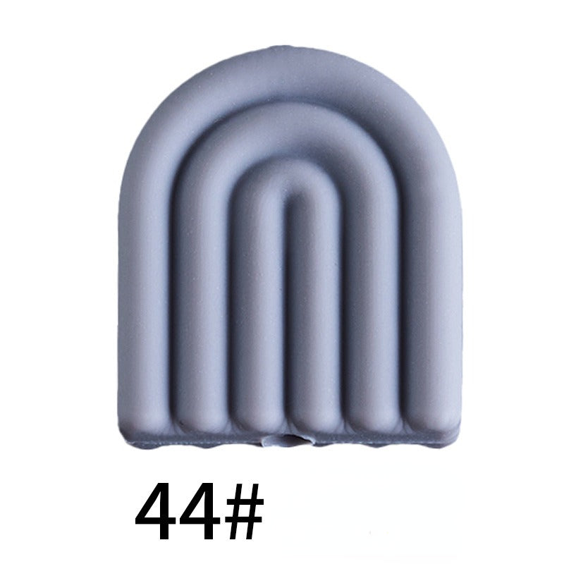 20pcs Silicone Focal Beads Arch Solid Color Design 16