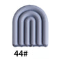 20pcs Silicone Focal Beads Arch Solid Color Design 16
