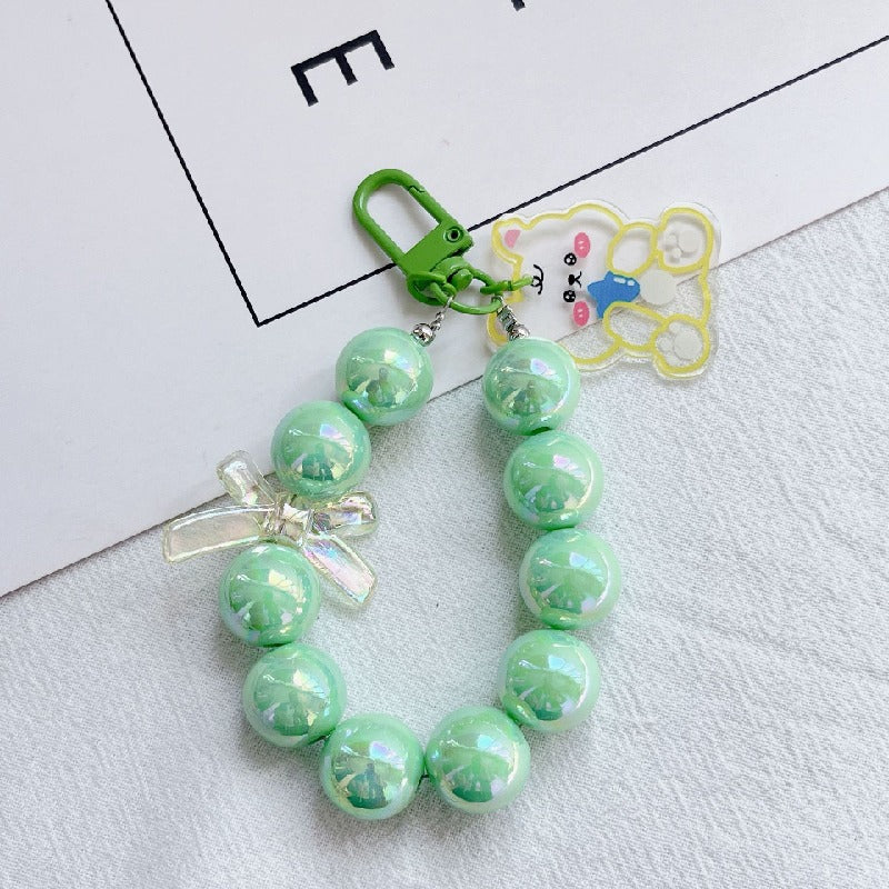 Acrylic Rabbit Bear Beaded Keychain Bracelet Charm 7