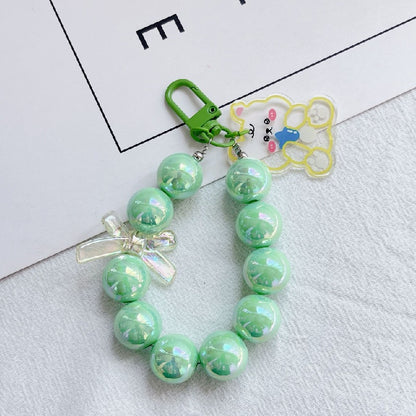 Acrylic Rabbit Bear Beaded Keychain Bracelet Charm 7