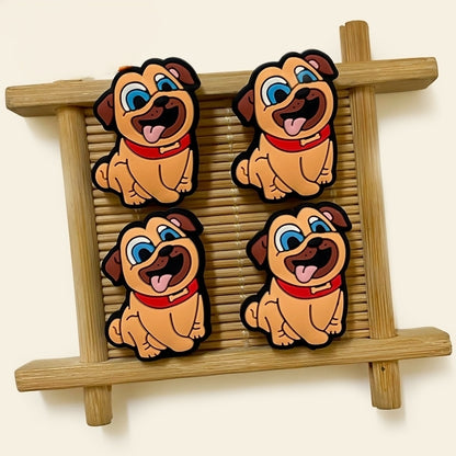 20Pcs Silicone Focal Beads Animal Puppy Sitting Pose 2