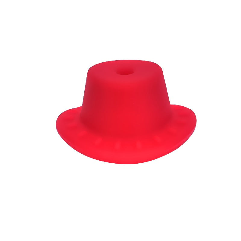 50pcs Silicone Focal Beads Cowboy Hat With Hole Center 19