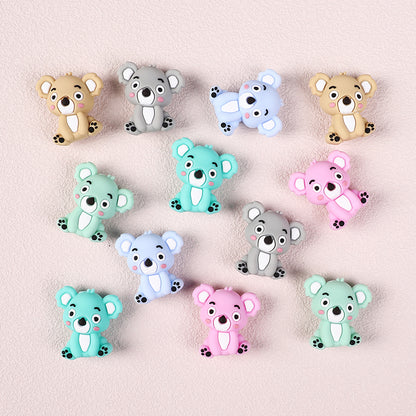 20Pcs Silicone 3D Focal Beads Sitting Koala Front Facing 2