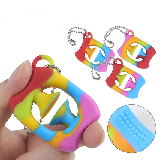 Silicone Snapper Keychain Sensory Fidget Toy 5.1 × 4.1 × 2.2cm