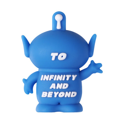 20Pcs Silicone 3D Focal Beads Yellow Mouse Round Cheeks Lightning Tail Blue Alien Character Large Ears Purple Bear Lying Pose 15