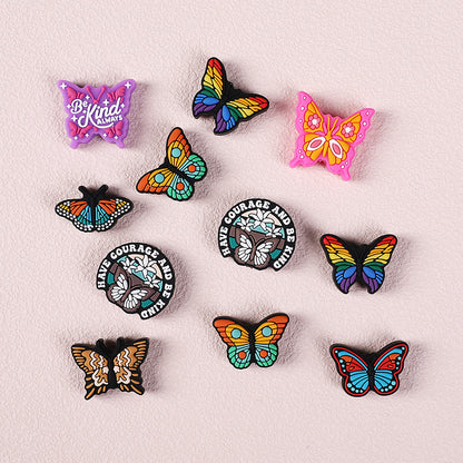 Silicone Focal Beads Butterfly Eight Styles Variety Design 3