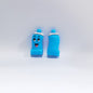 20Pcs Silicone 3D Focal Beads Blue Toothpaste Tube Smiling Face