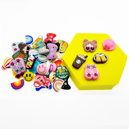 100Pcs Silicone Focal Beads Bulk Different Random Mix 4