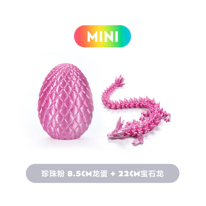 3D Printed Chinese Loong Dragon Egg Decoration Gift 22cm