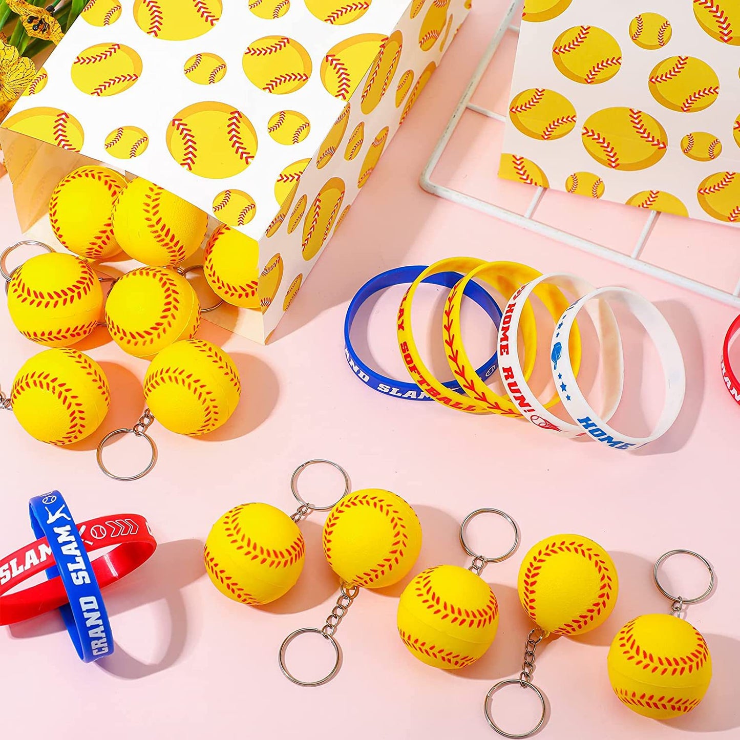 PU Squishy Sports Ball Keychain Sensory Stress Toy 4cm 3