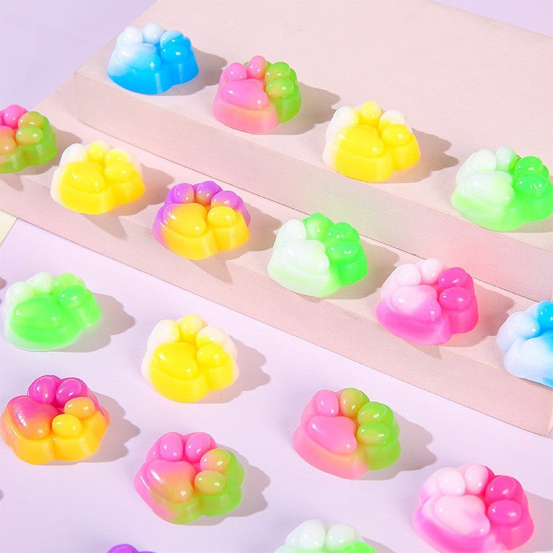 Plastic Squishy Toy Cat Paw Shape Sensory Stress Reliever 2