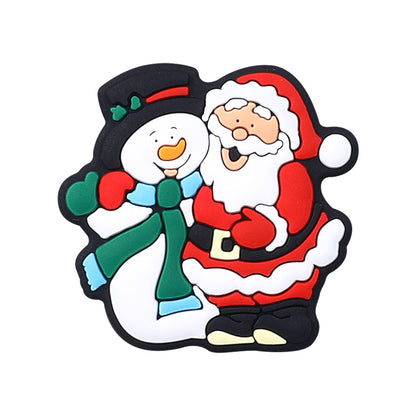20pcs Silicone Focal Beads Christmas Tree House Kitty Santa and Snowman 12