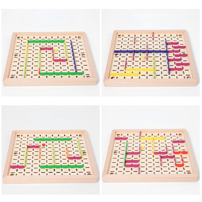 Wooden Thinking Maze Montessori Toys Educational Puzzle for Kids