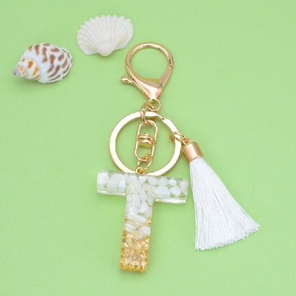 Tassel Letter Keychain A to Z Resin Initial Charm 23
