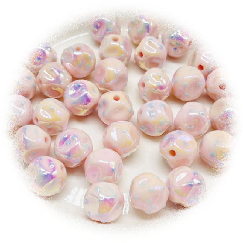 10pcs 16mm Dot Fig Acrylic Beads UV Finish DIY Bracelet Making 4