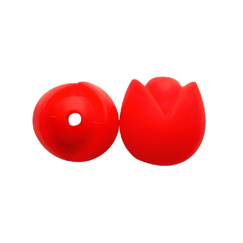 10pcs Silicone Focal Beads Lotus Diy Necklace Ornament 3
