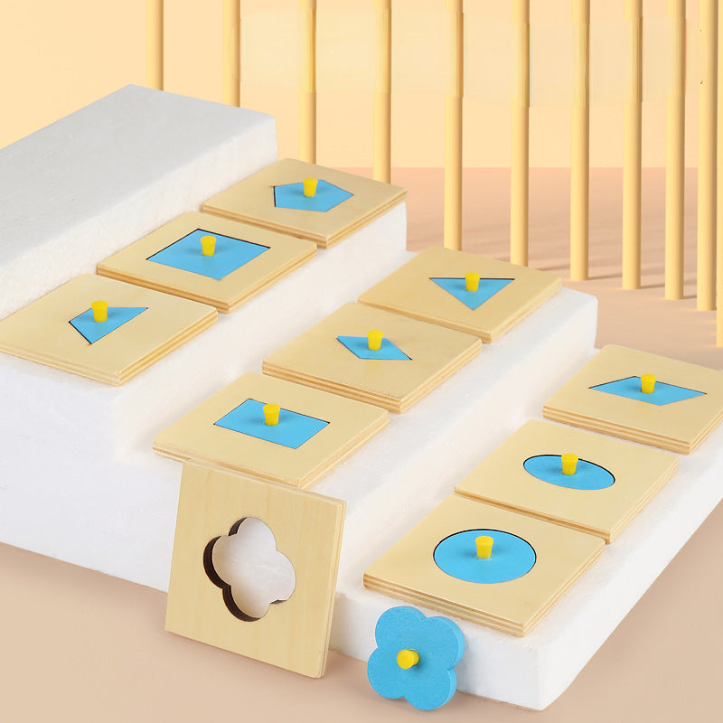 Wooden Montessori Toys Geometric Shape Sorting for Toddlers 3